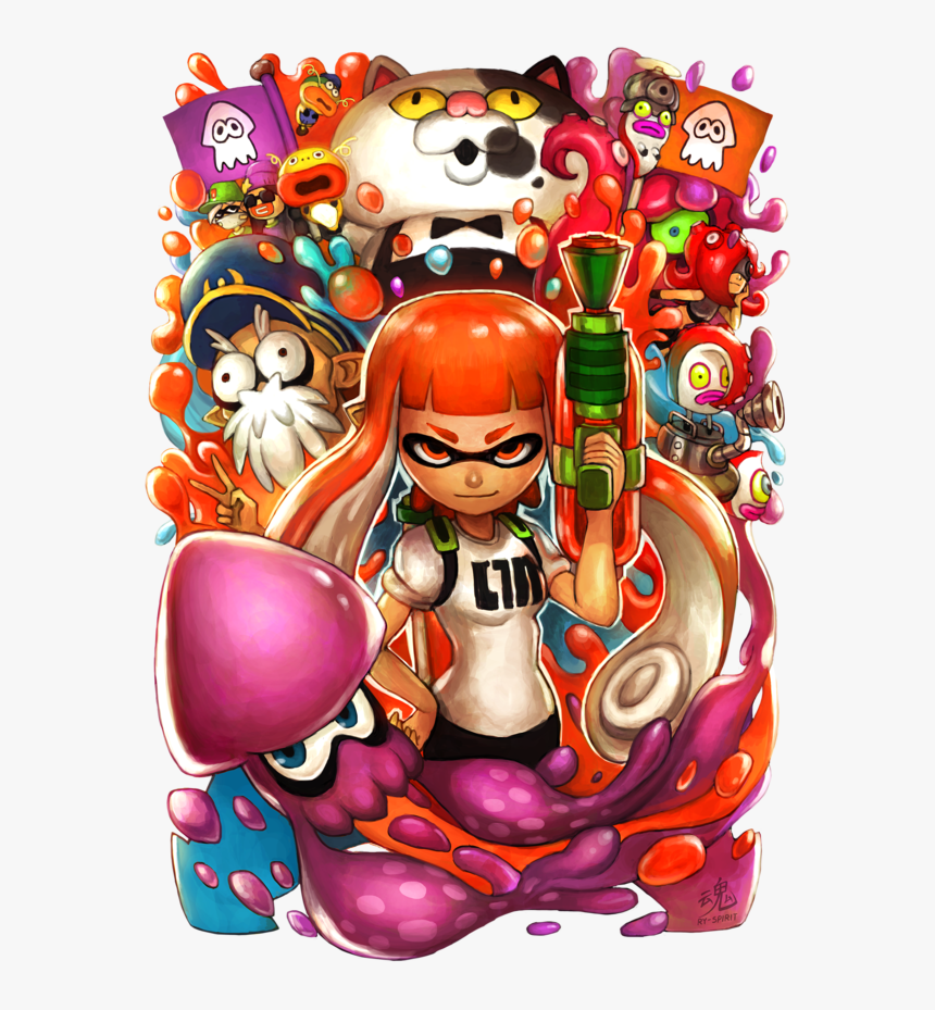 Splatoon 2 Super Mario Bros - Fan Art Splatoon, HD Png Download, Free Download