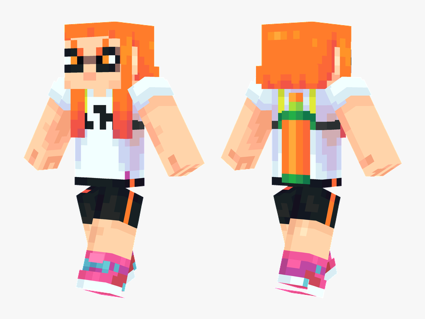 Splatoon Inkling Girl Minecraft Skin, HD Png Download, Free Download