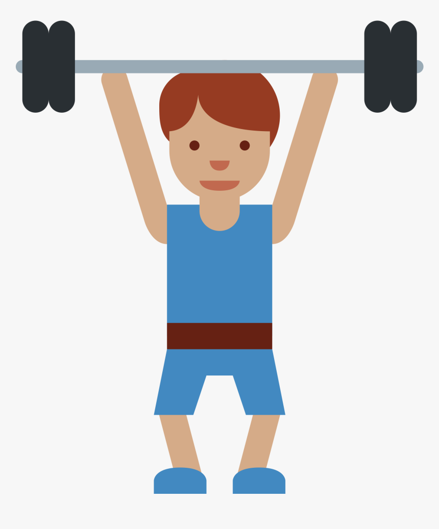 Lift Weights Emoji Clipart , Png Download - Weight Lifting Flashcards, Transparent Png, Free Download