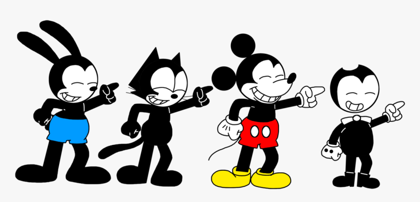 Oswald Felix Mickey And - Marcospower1996 Bendy Felix Mickey Oswald, HD Png Download, Free Download