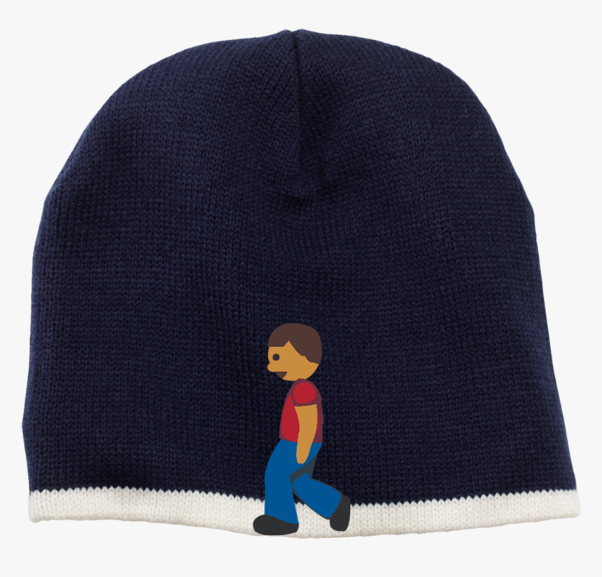 Man Walking Emoji Cp91 100% Acrylic Beanie , Png Download - Knit Cap, Transparent Png, Free Download