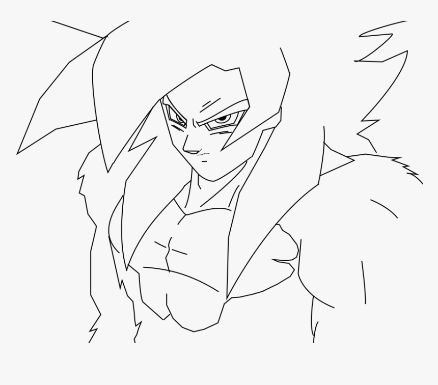 how to draw goku ssj4 full body