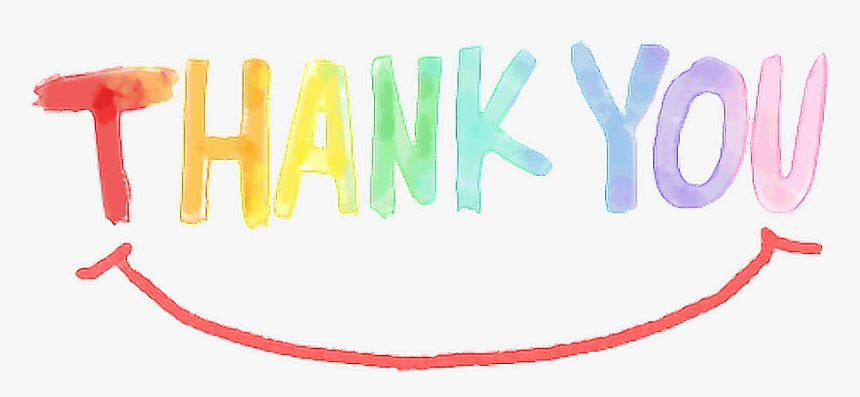 #thankyou #message #cute #colorful #smile #rainbow - Thank You Rainbow, HD Png Download, Free Download