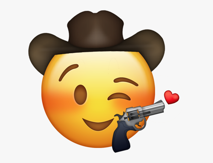 Let Me Hear You Say Yeehaw - Cowboy Emoji With Gun, HD Png Download, Free Download