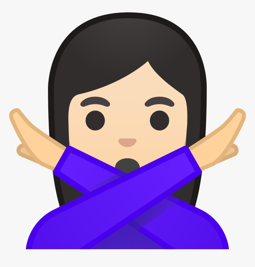 Woman Gesturing No Light Skin Tone Icon - Emojis Whatsapp Png, Transparent Png, Free Download