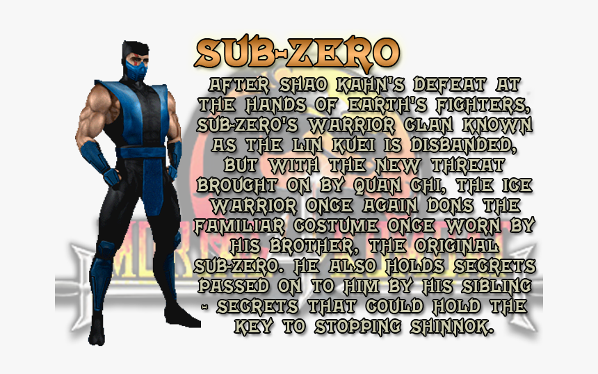 Sub-zero - Mortal Kombat 4 Sub Zero, HD Png Download, Free Download
