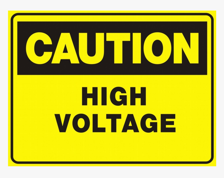 High Voltage Png - Caution Glass Door Sign, Transparent Png, Free Download