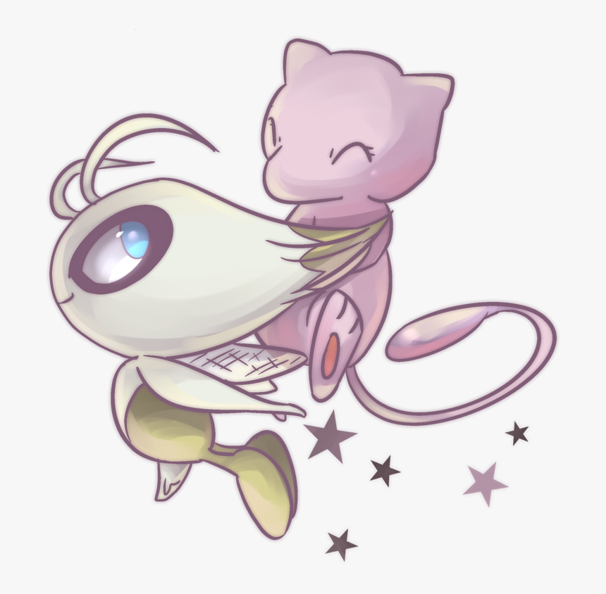 Celebi And Mew, Two "pixie - Celebi And Mew, HD Png Download, Free Download