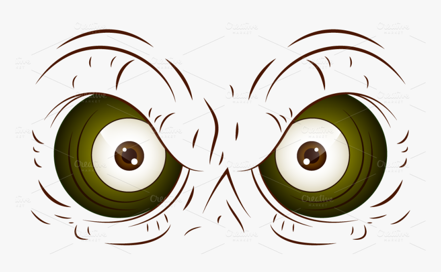 Evil Eyes Png For Kids - Ojos De Buho Animado, Transparent Png, Free Download