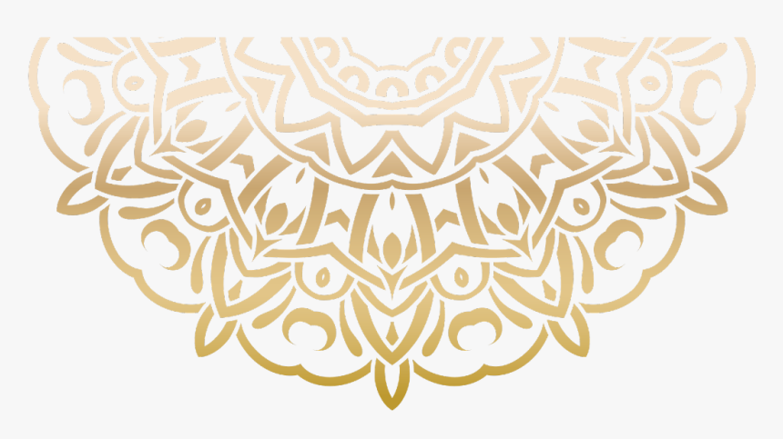 #mandala #pattern #paisley #gold #decor #decoration - Transparent Mandala Pattern Background, HD Png Download, Free Download