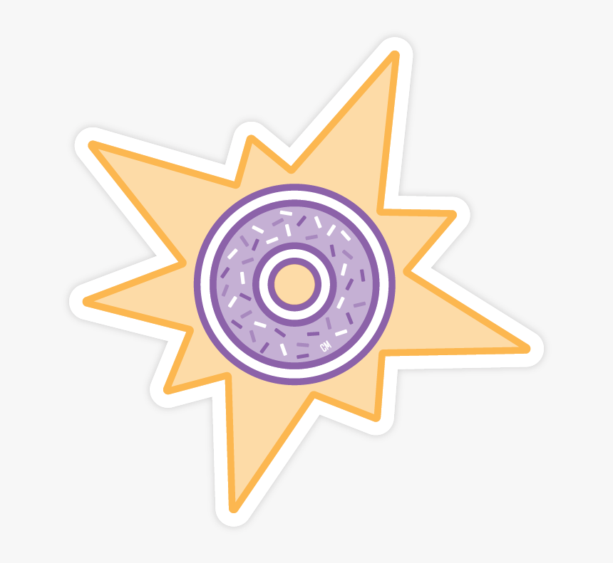 Creativemornings Sticker Of A Donut With Sun Rays - Circle, HD Png Download, Free Download