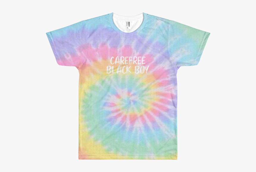 Carefree Black Boy Tie Dye T-shirt - T-shirt, HD Png Download, Free Download
