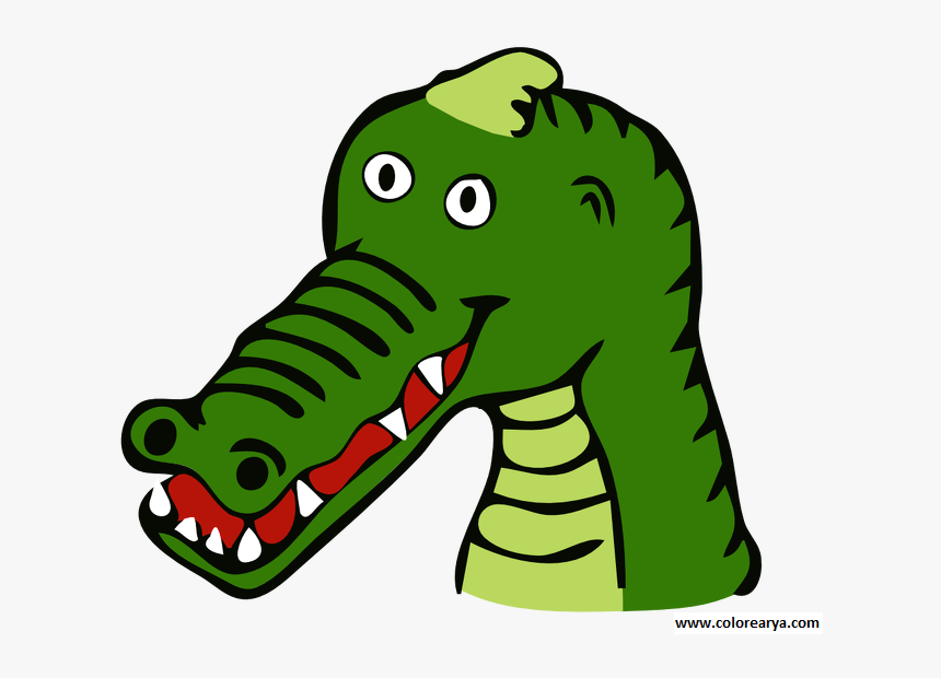 Dibujos Colorear Cocodrilos - Crocodile Head Cartoon Png, Transparent Png, Free Download