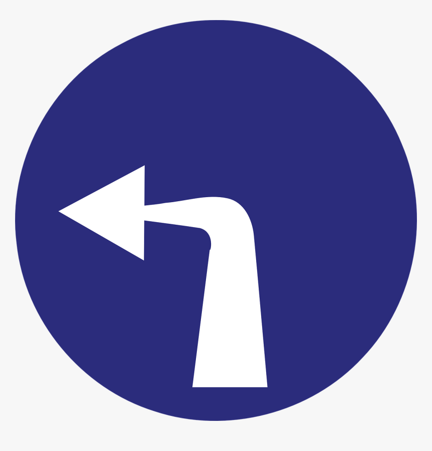 Traffic Sign Forward And Left, HD Png Download, Free Download