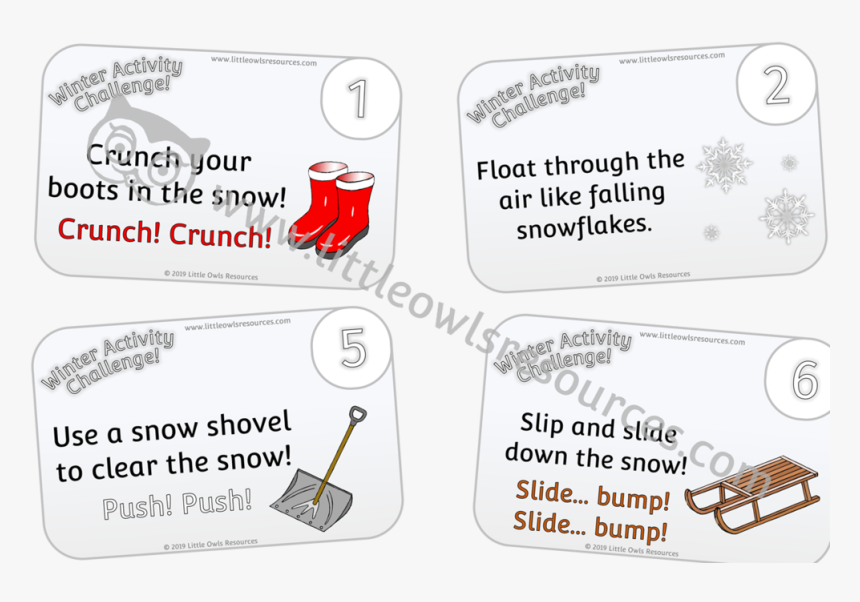 Winter Activity/movement Challenge Cards/prompts - Data Storage Device, HD Png Download, Free Download