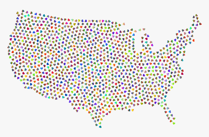 Line,symmetry,united States Of America - Dots On Us Map, HD Png Download, Free Download