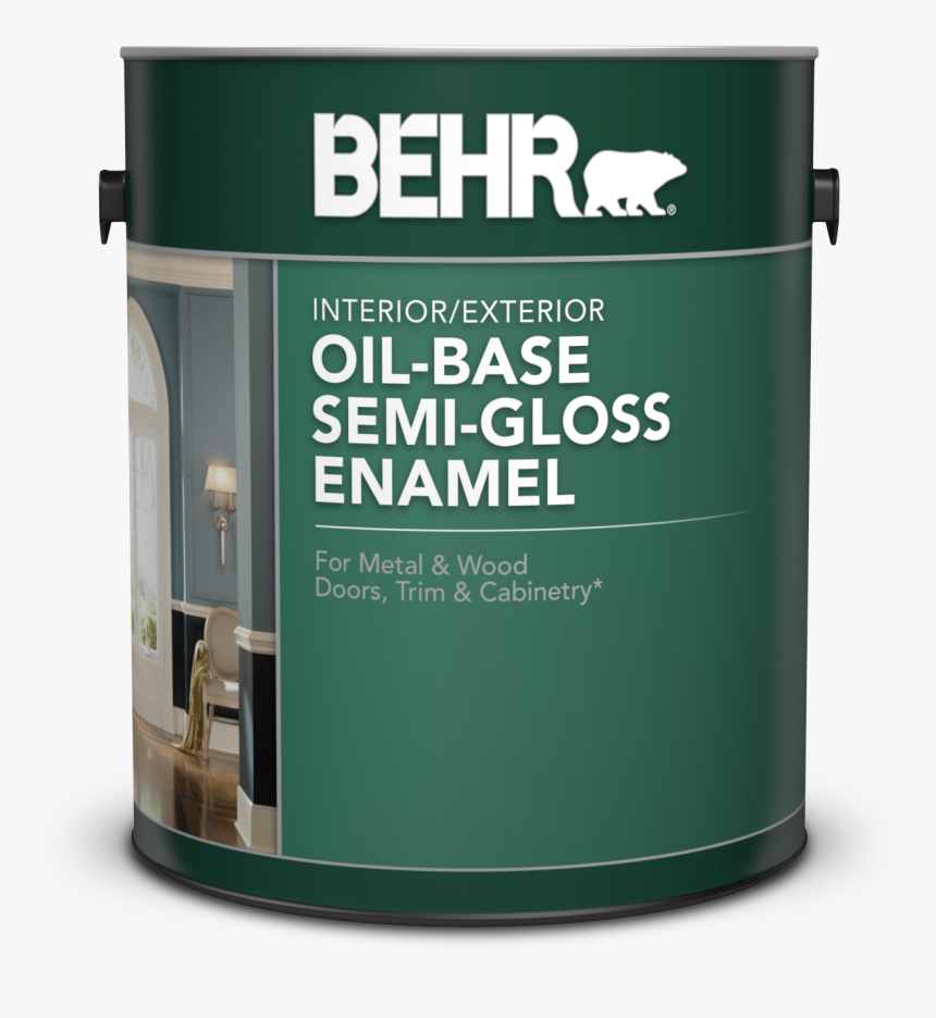 Can Of Behr Oil Base Semi Gloss Enamel, HD Png Download, Free Download