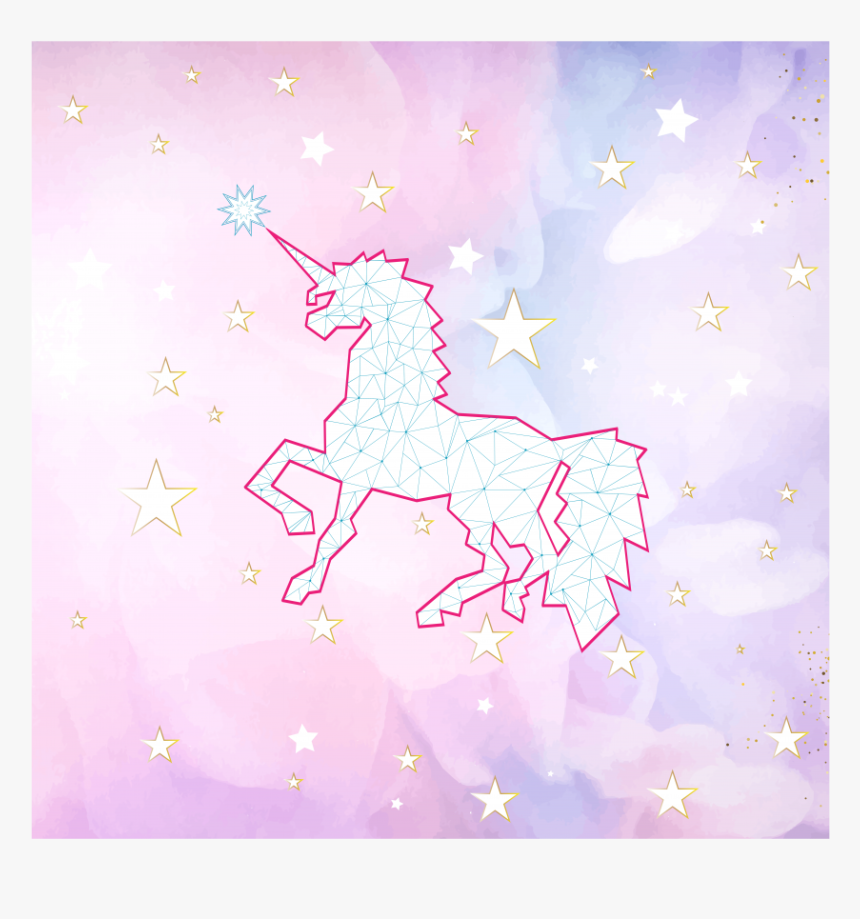 Stars Unicorn Wall Art Canvas - Display Device, HD Png Download, Free Download