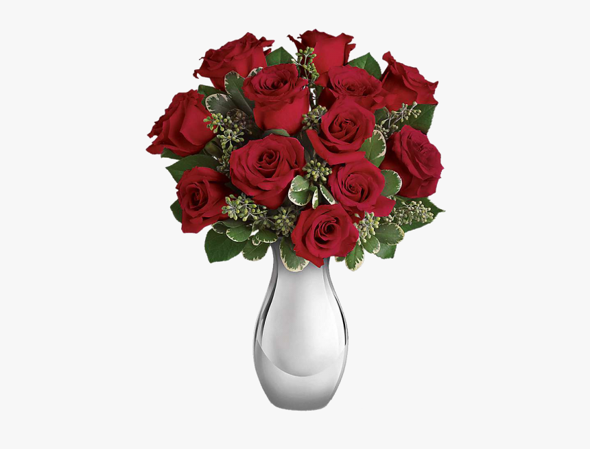 Bouquet Of Red Roses In A Vase, HD Png Download, Free Download