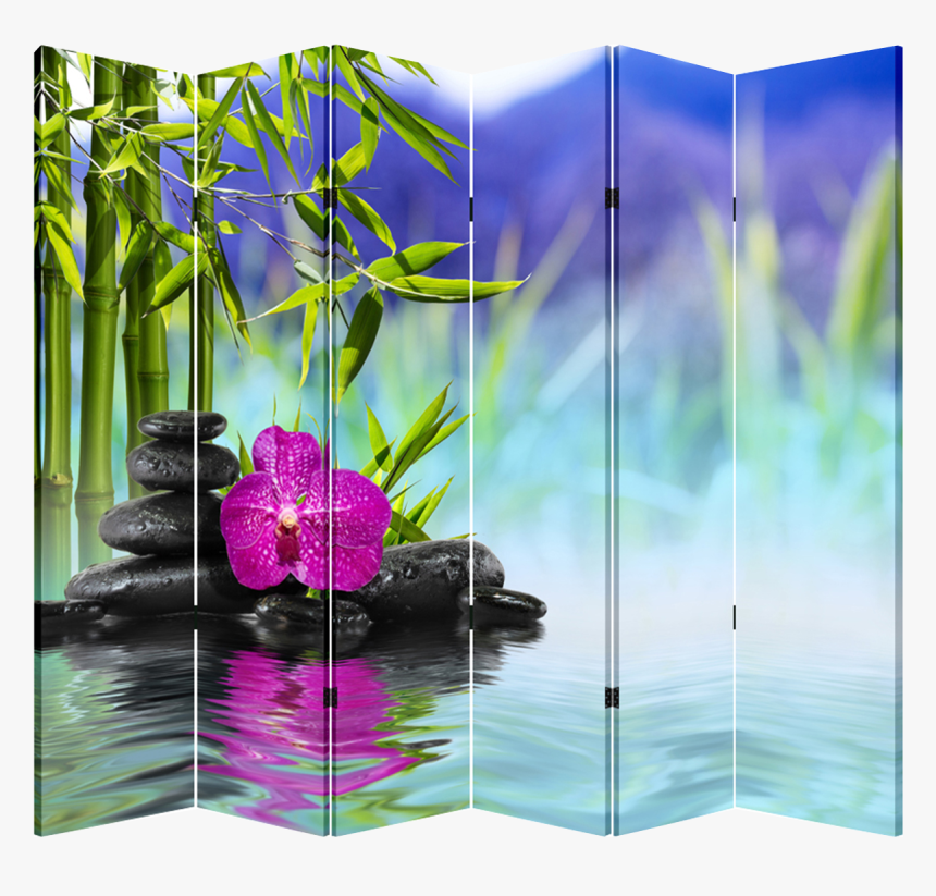 6 Panel Folding Screen Canvas Divider- Hot Stone & - Wallpaper, HD Png Download, Free Download