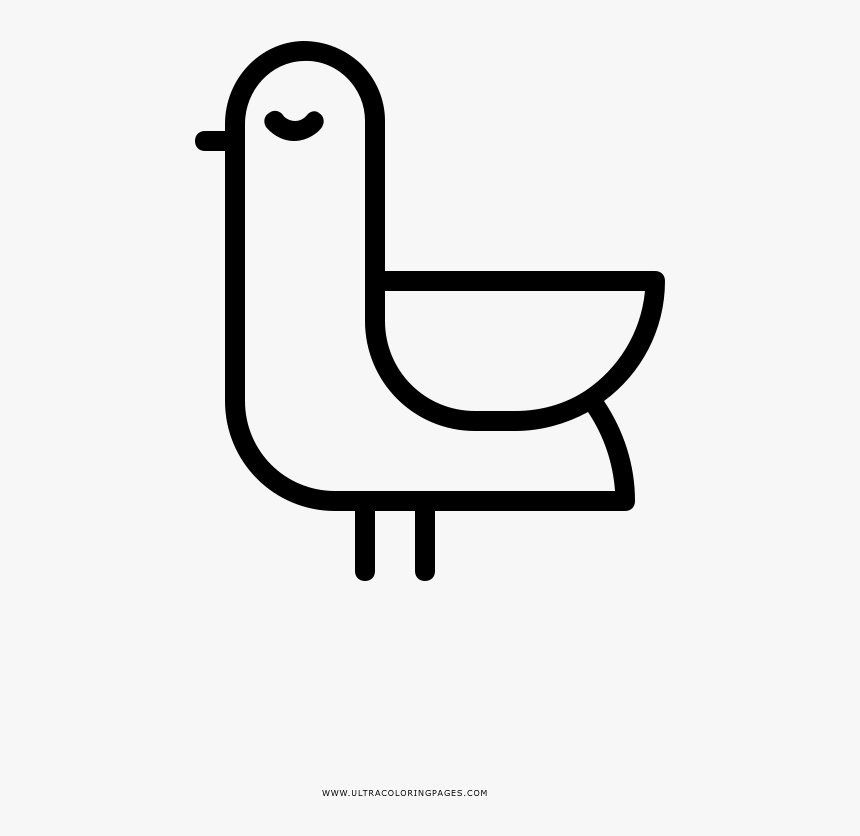 Seagull Coloring Page - Dibujos Faciles De Gaviotas, HD Png Download, Free Download