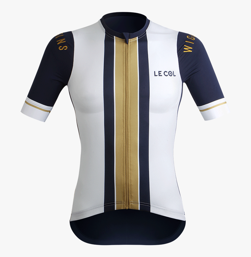 White/gold - Gold Cycling Jersey, HD Png Download, Free Download