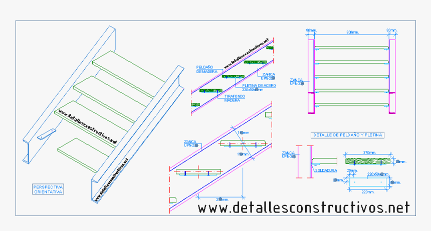 Escalera Metalica Detalle Constructivo, HD Png Download, Free Download