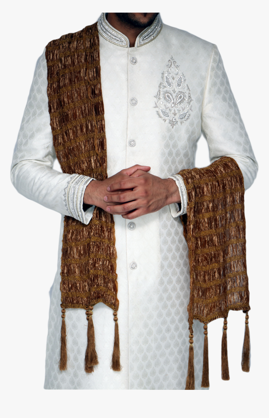 Copper And Gold Stripe Sherwani Scarf - Formal Wear, HD Png Download, Free Download