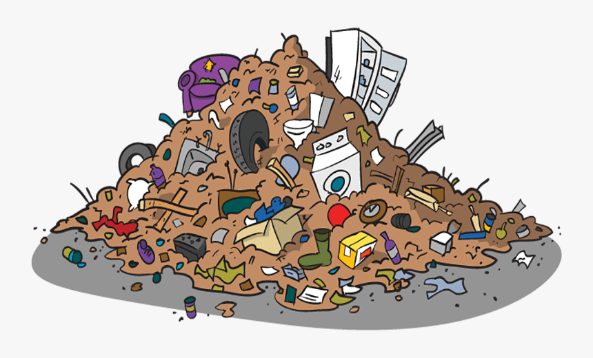 Transparent Community Clean Up Clipart - Pile Of Trash Drawing, HD Png Download, Free Download