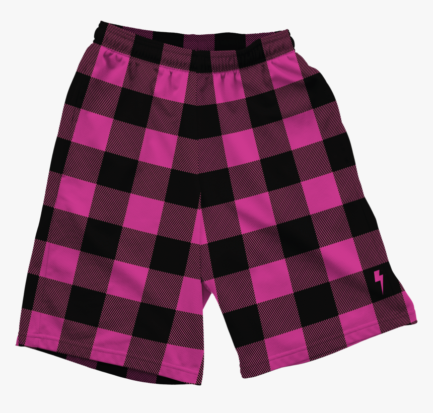 Neon Pink & Black Plaid Shorts Mens Shorts T6"
 Class=, HD Png Download, Free Download
