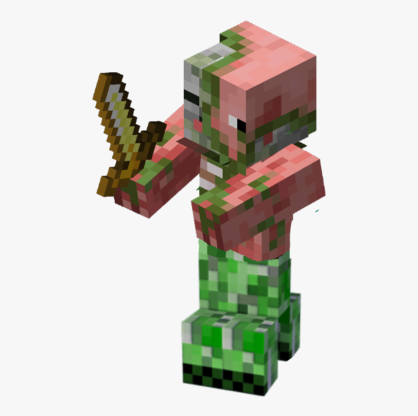 Minecraft Pigman Creeper Creepers Freetoedit - Minecraft Zombie Pigman, HD Png Download, Free Download