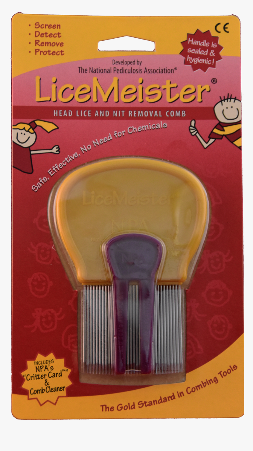 Lice & Nit Removal Comb With Stainless Steel Teeth - Louse, HD Png Download, Free Download