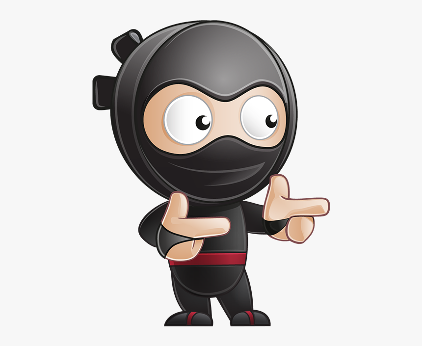 Pointing Ninja - Cartoon Ninja, HD Png Download, Free Download