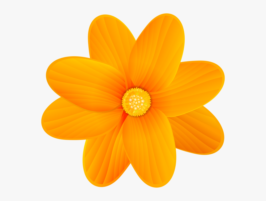 Orange Flower Png Clip Art Image - Aesthetic Orange Flower Png, Transparent Png, Free Download