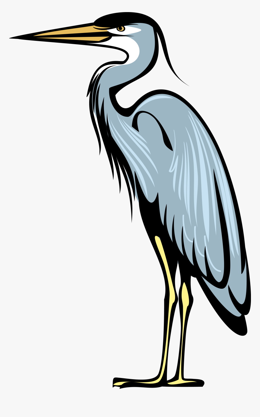 Great Blue Heron Bird Crane Heraldry - Great Blue Heron Clipart, HD Png Download, Free Download