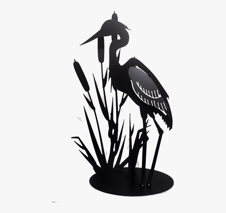 Great Blue Heron Clip Art Bird Crane - White Crane Bird Silhouette, HD Png Download, Free Download