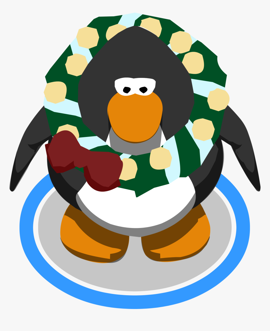 Jolly Holly Wreath In-game - Club Penguin Character In Game, HD Png Download, Free Download