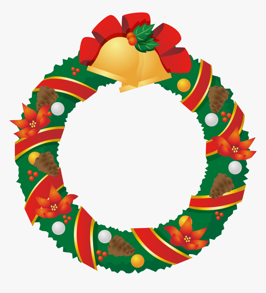 Christmas Wreath Clipart Png Wreath Christmas Gosu - クリスマス フリー 素材 透過, Transparent Png, Free Download