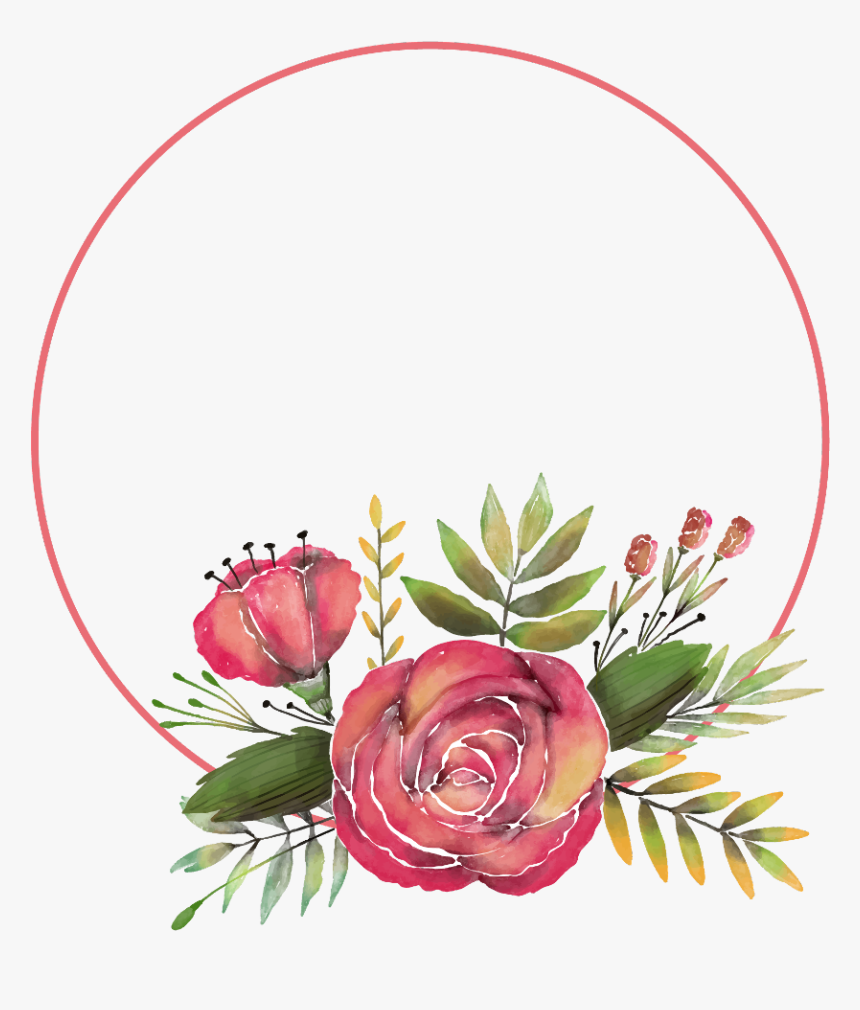 #ftestickers #watercolor #flowers #roses #frame #borders - Guns Or Roses Gender Reveal, HD Png Download, Free Download