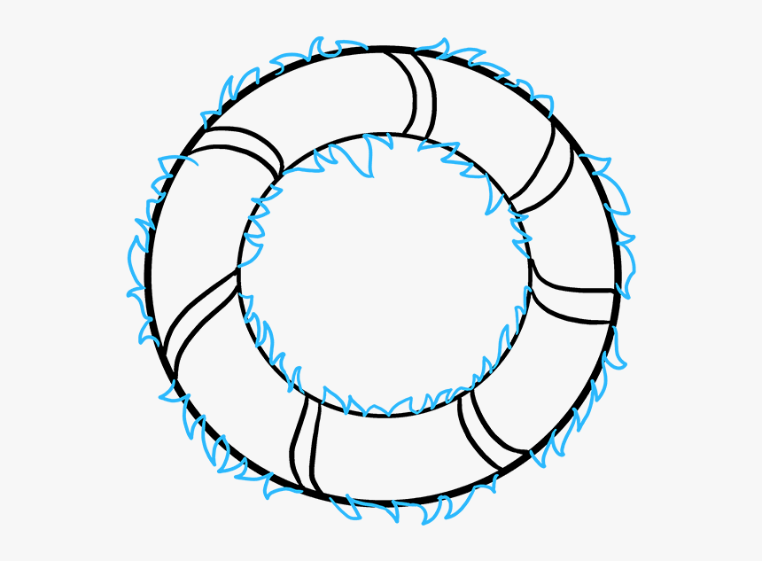 How To Draw Christmas Wreath - Christmas Wreath To Draw, HD Png Download, Free Download