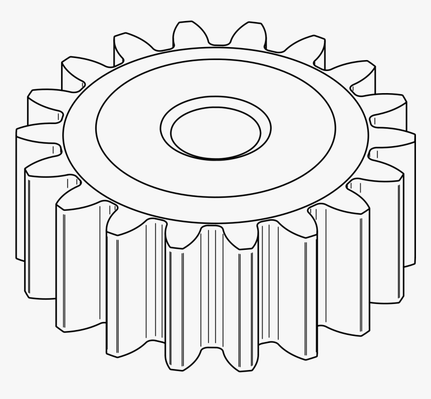 Spur Gear Easy Drawing, HD Png Download, Free Download