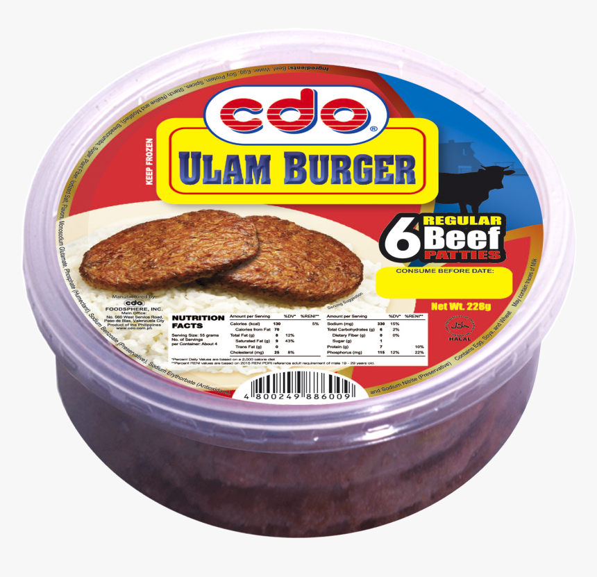 Cdo Ulam Burger, HD Png Download, Free Download