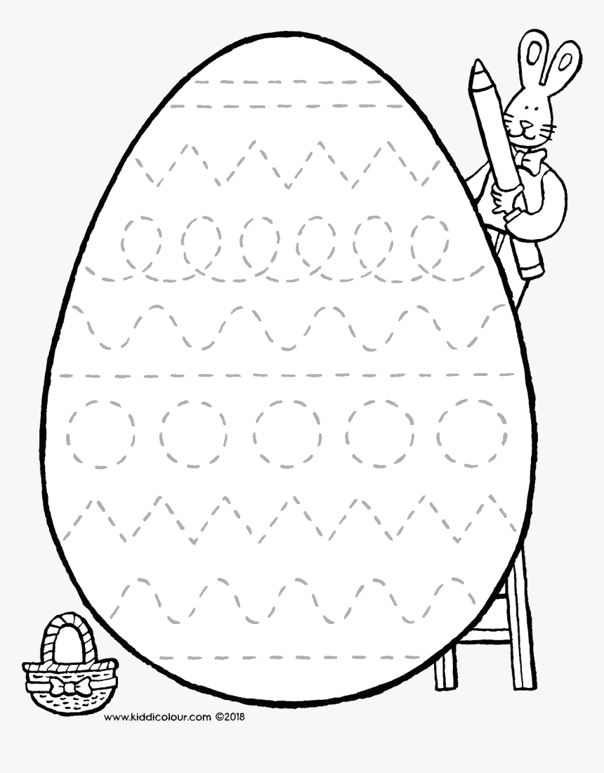 Giant Easter Eggs With Pencil Control Lines Colouring - Circle, HD Png Download, Free Download