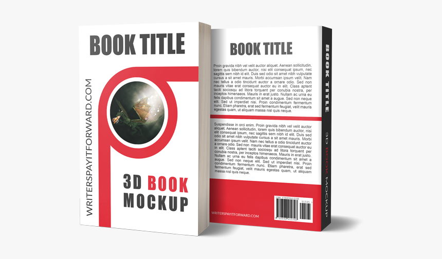 3d Book Mockup Paperback - Book Cover Mockup Back And Front, HD Png Download, Free Download