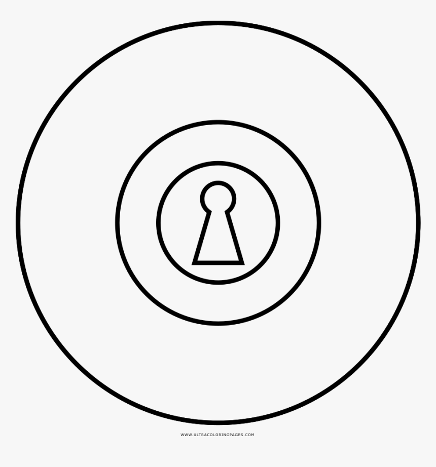 Doorknob Coloring Page - Circle, HD Png Download, Free Download