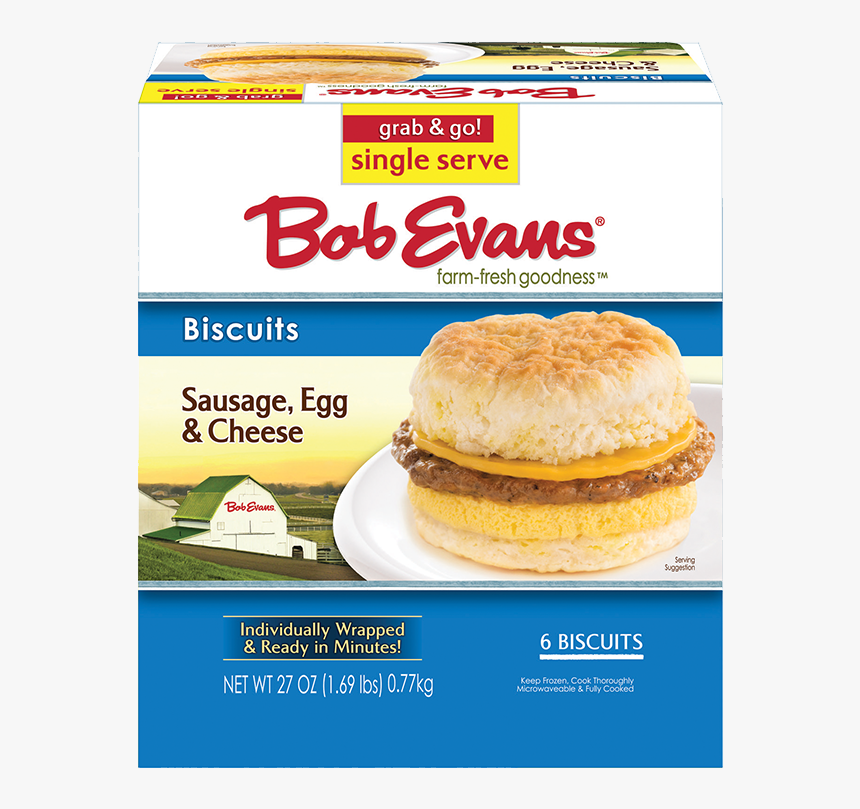 Bob Evans Sausage, Egg, & Cheese Biscuit Singles - Bob Evans Mashed Potatoes Sour Cream, HD Png Download, Free Download