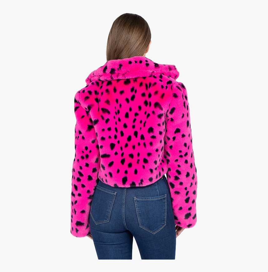 The Cat"s Meow Furry Cheetah Print Coat - Girl, HD Png Download, Free Download