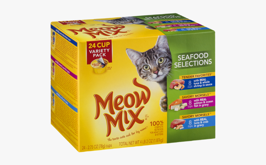 Meow Mix Seafood Variety Pack Wet Cat Food, HD Png Download, Free Download