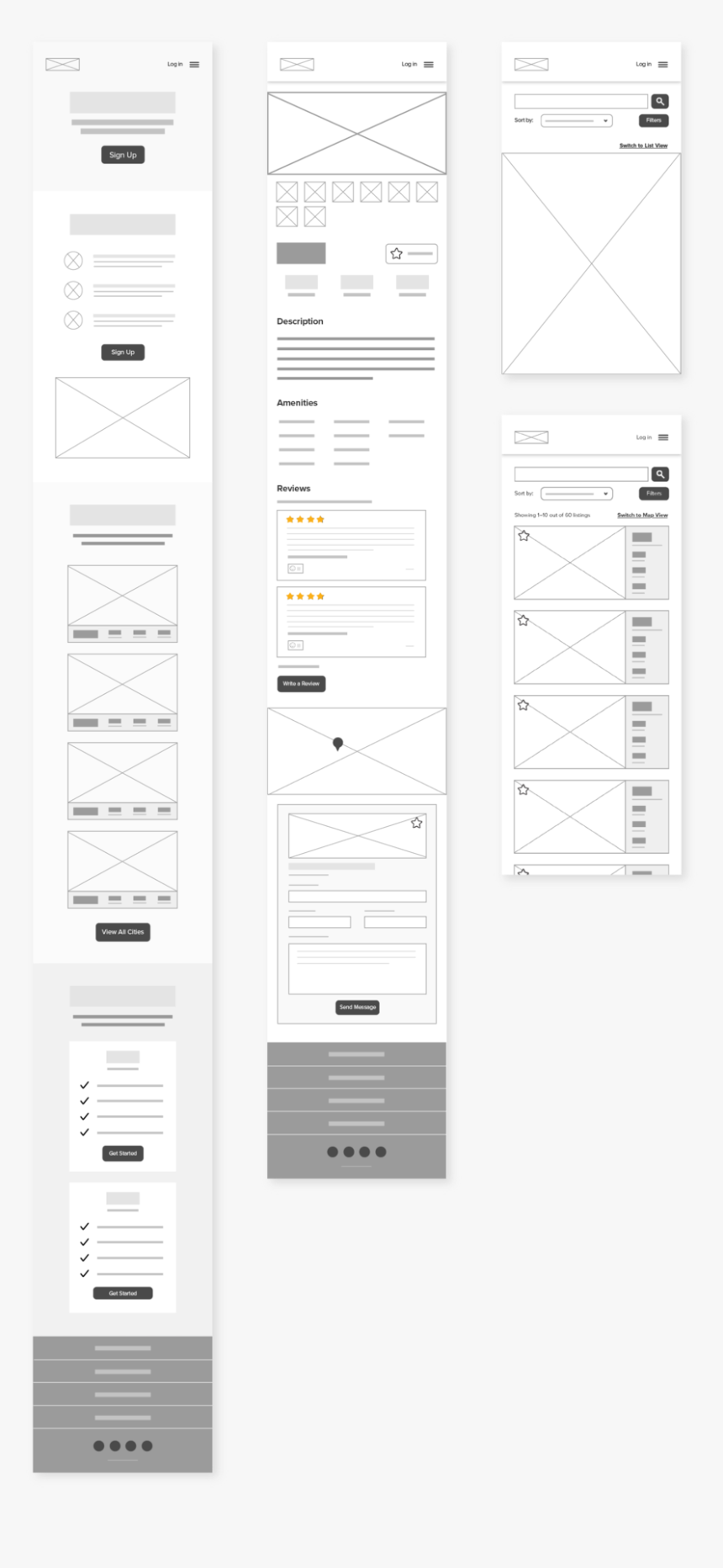 Rent-tastic Mobile Wireframes@2x, HD Png Download, Free Download