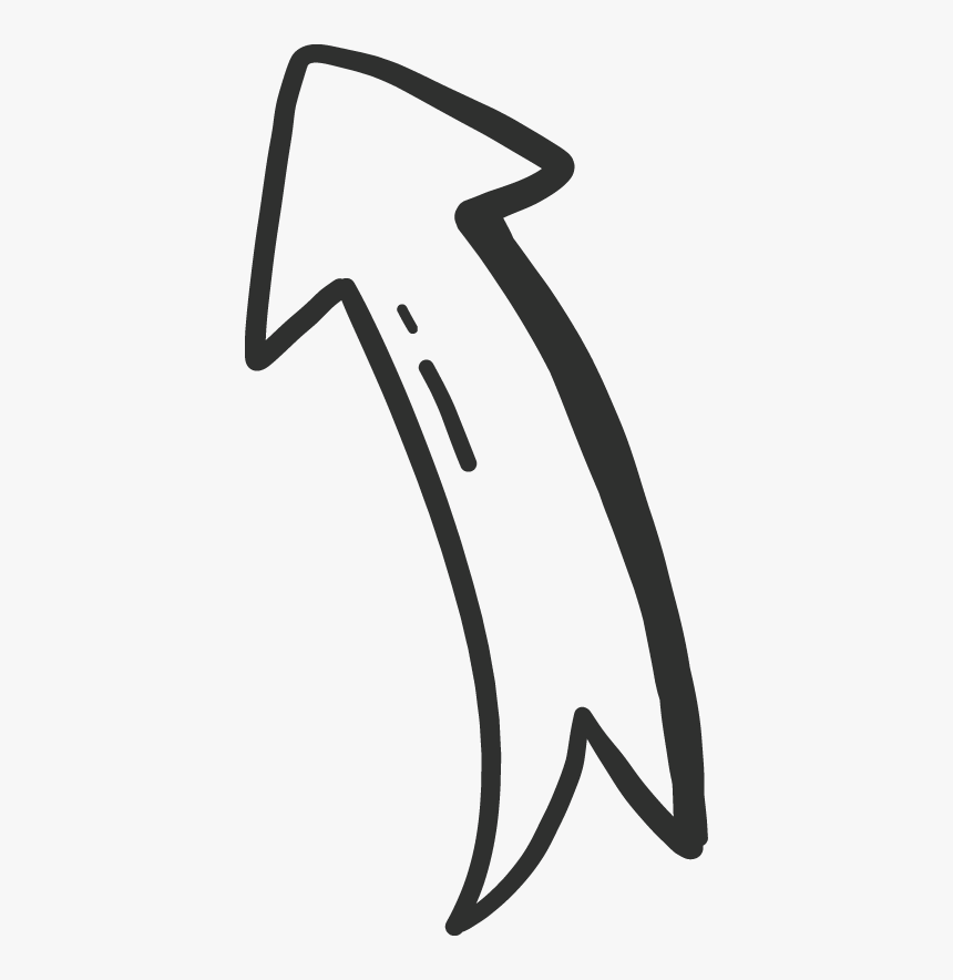 Up Arrow With Wedge Tail Doodle, HD Png Download, Free Download